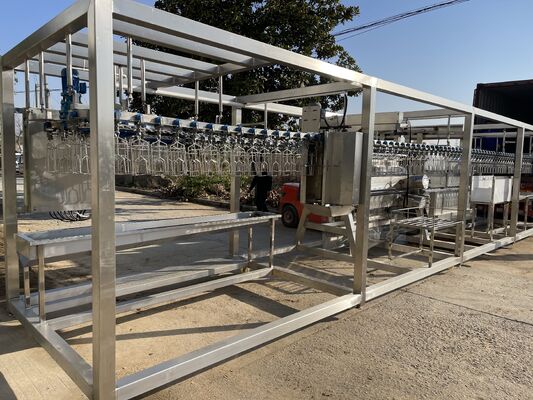 نظام ذبح الدجاج الصغير الموفر للعمالة والحلال، يحتاج إلى عدد أقل من العمال مع شهادة CE، مناسب لمسلخ صغير